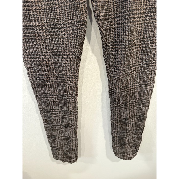 Venti6 Pants Women's XL Black Brown Houndstooth Flat Front Drawstring 5 Pockets - Picture 6 of 7